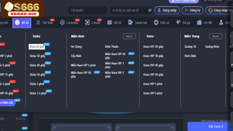 S666s mang đến nhiều loại hình xổ số từ khắp nơi trên thế giới